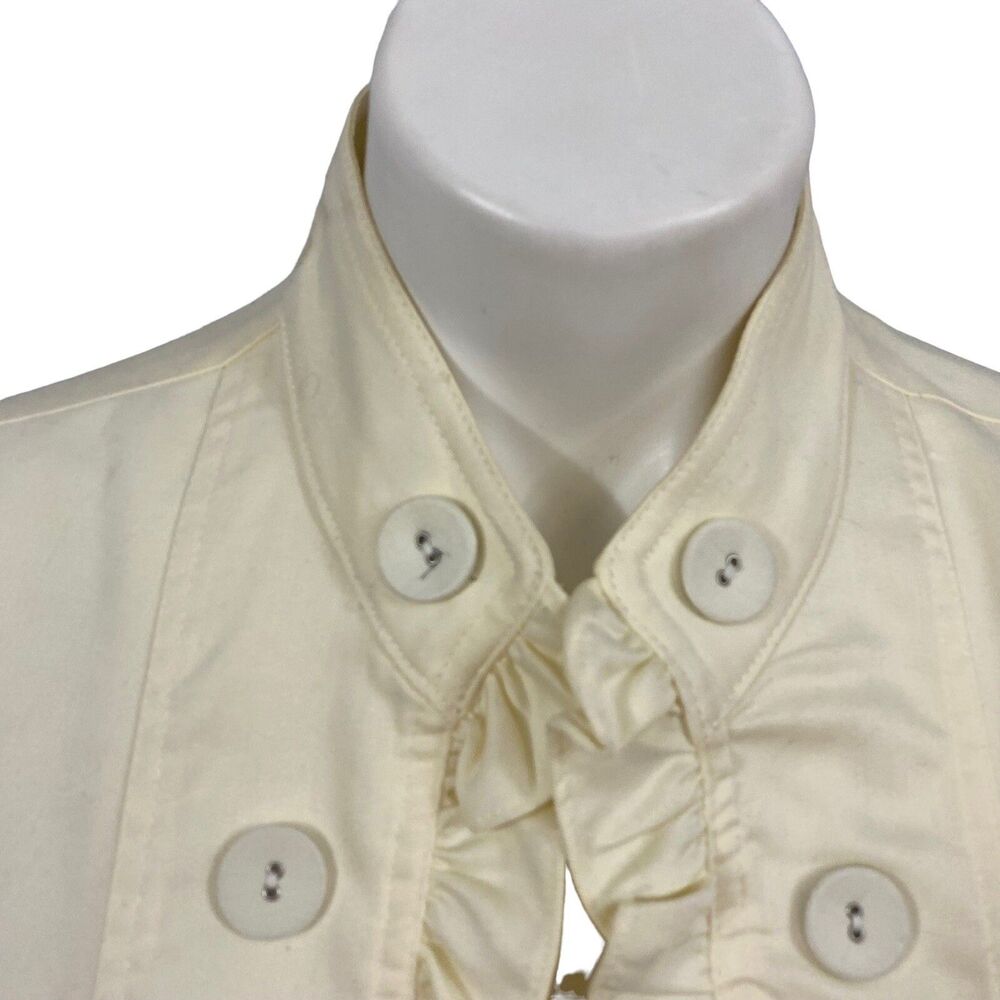 John Paul Richard Blazer Womens XL Ruffle Open Face Jacket Work Cottage Feminine - Picture 12 of 15